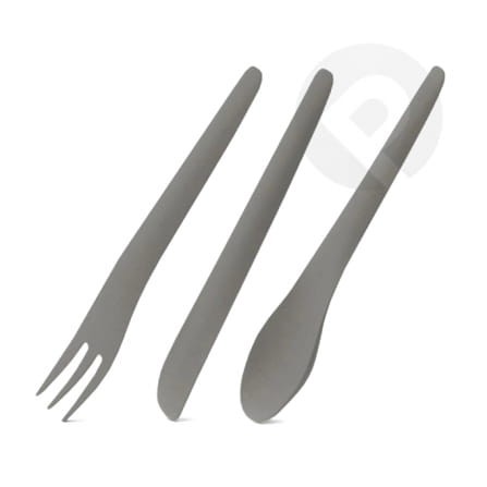 Kpl. sztućców łyżka, nóż, widelec - szary
