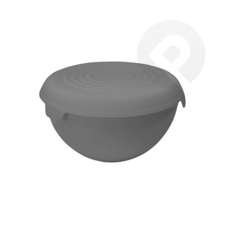 Miska plastikowa z przykrywką 6 l szara