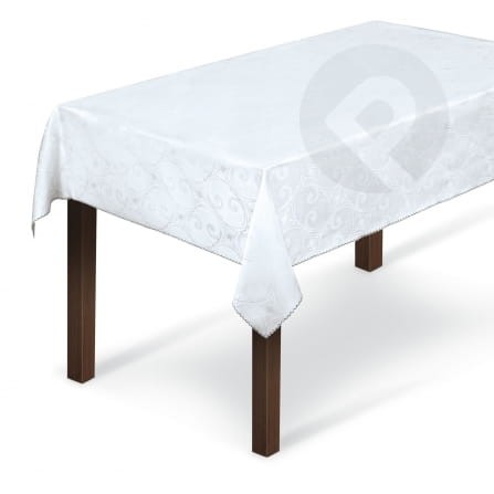 Obrus tkaninowy plamoodporny 140x220 biały