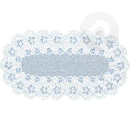 Bieżnik żakardowy owal 60x120 biały