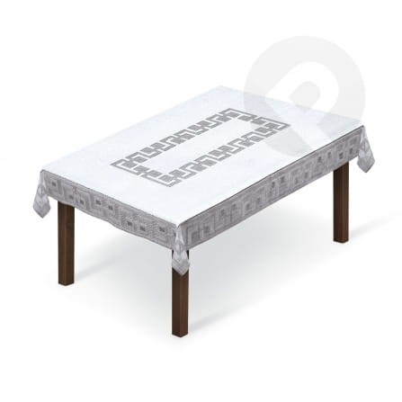 Obrus żakardowy prostokąt 120x165 szary