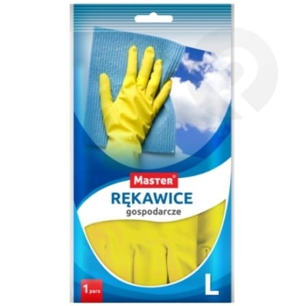 Rękawice gumowe gospodarcze L