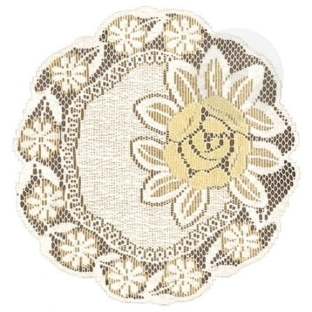 Serwetka żakardowa 50cm krem./c.złoty koło