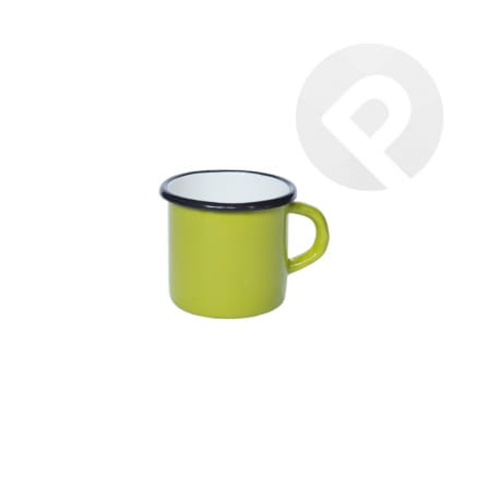 Kubek emaliowany gładki - zielony  12 cm