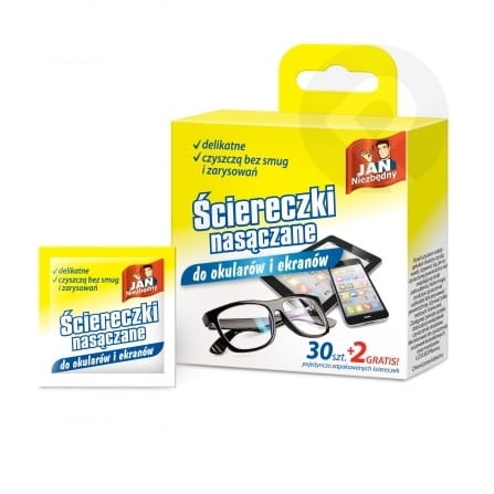 Ściereczki nasączane do okularów Jan Niezbędny